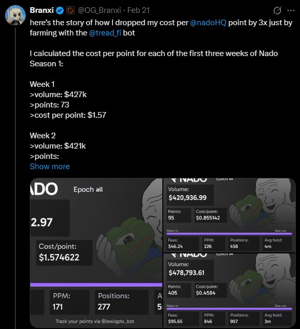 Nado points optimization