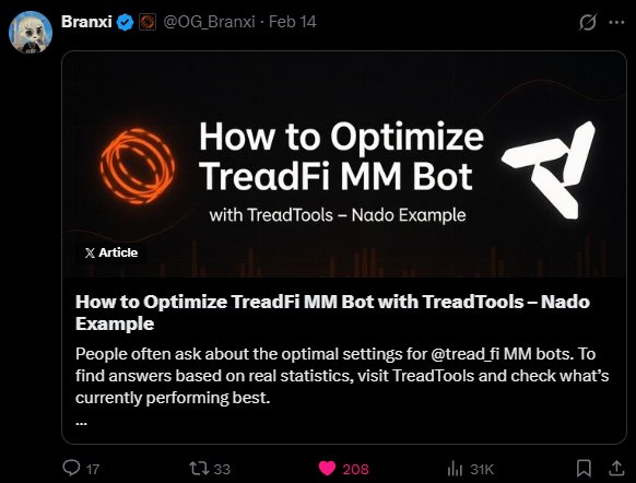 How to Optimize TreadFi MM Bot